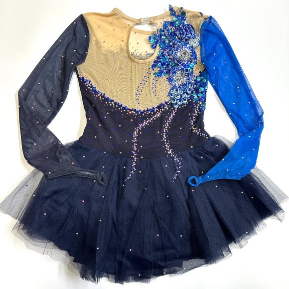 New Figure Skating Dress Size Girl 12 (7~10T) with Hair Scrunchies (125~135cm) - Picture 5 of 11